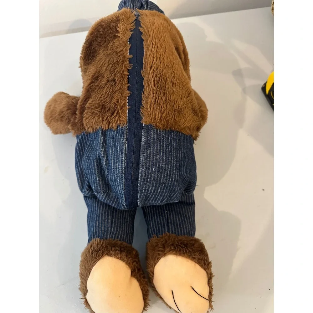 Vintage Union Pacific Railroad Reversible Plush Bear to Train Locomotive Toy
